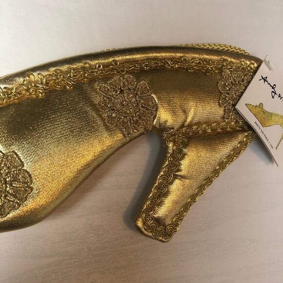 Vintage Y2k NWT Deadstock Andy Warhol Pop Art Avant Garde Babs Gold Shoe Purse - Picture 13 of 13